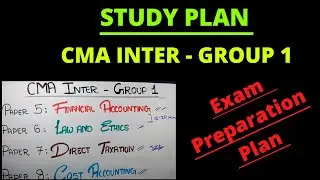 Study Plan Group 1 | CMA Inter | CMA | June 2020 | CMA Junction