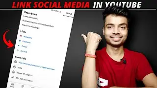 How to link social media accounts on youtube |YouTube about section me social media kaise link kre?