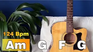 Pop Rock Guitar Backing Track in A Minor | 124 Bpm