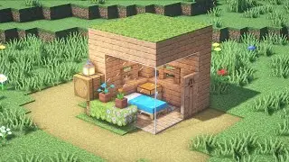 How to Build a 4x4 Easy Survival House in Minecraft #11 - Minecraft House Tutorial