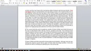 Project proposal for Rehabilitation of Street Children and for the prevention of child exploitation