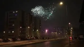 Happy New Year, Raadiku. Fireworks. Tallinn 2018. Estonia
