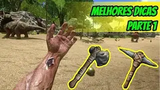 Melhores Dicas de ARK MOBILE Parte 1 | LV 1 ao LV 8 | Domando PARASAUR e FAZENDO BASE