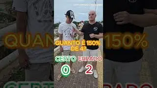 QUANTO É 150% DE 4?  #matematica #humor