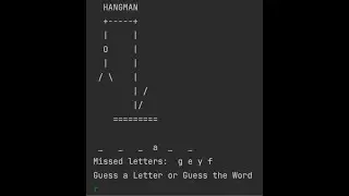Hangman: Console