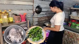 Daily Life Irt 🌿 Masak Menu Santen Sotong & Sambal terong Pipit #vlogdesa#adayinmylife 