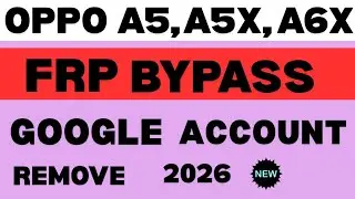 Oppo a5,a5x,a6x, Frp bypass and google account remove easy and 🆕