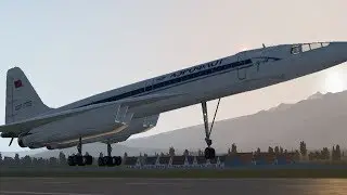 Tupolev Tu-144 Landing at Almaty International Airport - X-Plane 11