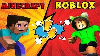 Minecraft против  Roblox !!!