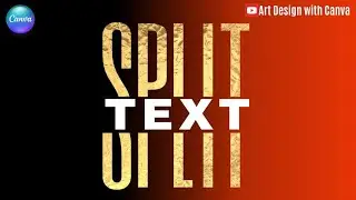 Split Text in Canva Tutorial Gold Typography Design