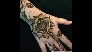 Мехенди цветок - фото примеры готовых рисунков