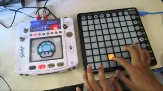 Launchpad chiptune 8bit music live performace ( fl studio 12 )