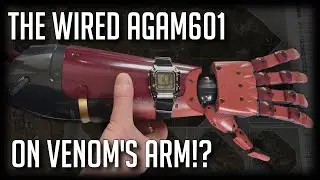 The Seiko/WIRED AGAM601 on Venom Snake's Arm from Metal Gear Solid V