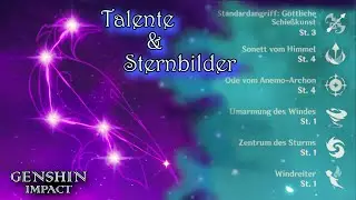 Genshin Impact Guide 5: Talente & Sternbilder