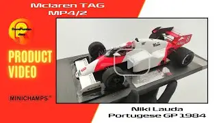 Unboxing & Product video - Minichamps 1:18 Mclaren MP4/2 Niki Lauda Portugese GP 1984 F1 modelcar