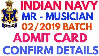 Indian Navy MR - Musician Admit Card?