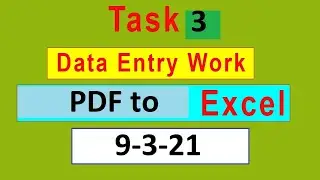 Data entry Excel copy paste work | PDF to excel