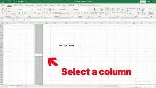 How to select a column using keyboard shortcuts in Excel