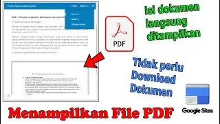 Begini Caranya, MENAMPILKAN MATERI FILE PDF DI GOOGLE SITES