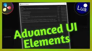 Tree Data UI in Davinci Resolve Scripting: Enhance Your DaVinci Resolve Lua Scripts
