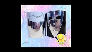 Decoración de tazas con pedrería y vinil, usando como pegamento la resina