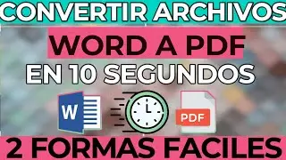 Convertir documentos de WORD a PDF en pc - Pasar Archivos de word a PDF rápido-fácil sin programas