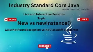 new vs newInstance and  ClassNotFoundException vs NoClassDefFoundError|Java Tutorial|Full Stack Java