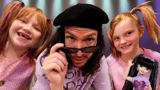 Adley and Kensley become DREAM BESTiES!! a Fashion Dad hair salon makeover before the Big Dance Show