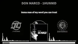 DON MARCO - 1HUNNID (Official Lyric Video)