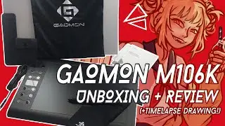 GAOMON M106KPRO Pen Tablet Unboxing and Review + Speedpaint