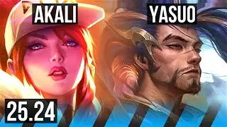 AKALI vs YASUO (MID) | KR Master | 25.24