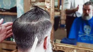 how to cut and style a class side parted pompadour