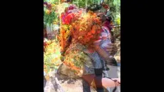 Muertos among families & flowers