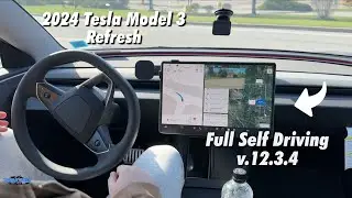 2024 Tesla Model 3 Refresh Full Self Driving Test (v12.3.4)!