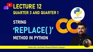 replace string in python | string replace() method | python replace