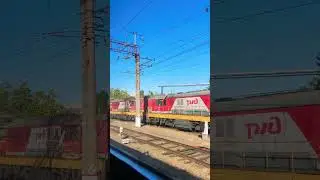 Чмэ3 и крымский тэп70бс #краснодар #поезда #ржд #подпишисьпж #top #train #railway #поезд #automobile