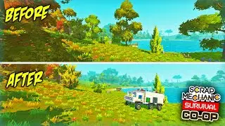 We Cut Down 100 TREES to Build a Road to Civilization! (Scrap Mechanic Co-op Survival Ep.9)