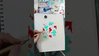 Graphic Doodle with acrylics