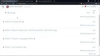 Moodle (OCS) course structuring and Syllabus composing basics