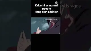 Kakashi’s speed is insane