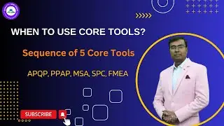 Sequence of 5 Core Tools | When to use Core Tools? | APQP | PPAP | MSA | SPC | FMEA |