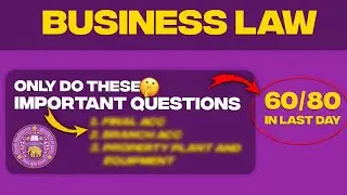 Business law important questions for bcom hons | Important questions for business law du sol exam
