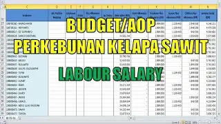 Budget Perkebunan Kelapa Sawit - Labour Salary (Part 8)