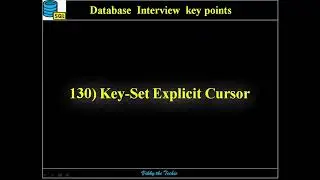 DB130. KeySet Explicit Cursor