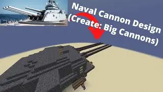 HUGE autoloader Naval Gun in Create: Big Cannons | Design by AllenAlien