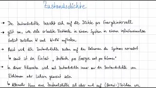 Zustandsdichte (im Kristall 3D / 2D / 1D)