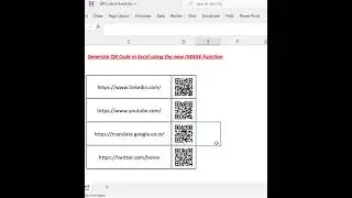 Generate QR Code in Excel using the new IMAGE Function