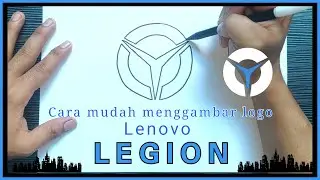 Draw the latest Lenovo Legion Logo easily & quickly | How to draw Lenovo Legion Logo