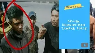 MAHASISWA TAMPAR POLISI SAAT DEMO