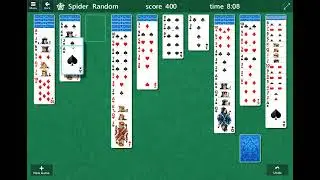 spider solitaire card game gameplay walkthrough
